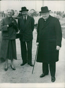Winston Churchill with wife Clementine - Vintage Photograph