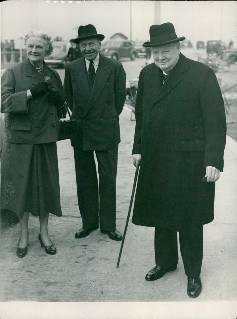 Winston Churchill with wife Clementine - Vintage Photograph