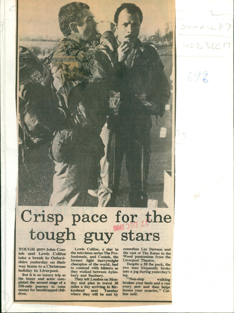 John Conteh and Lewis Collins - Vintage Photograph