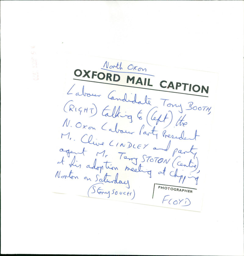 Tony Booth - Vintage Photograph