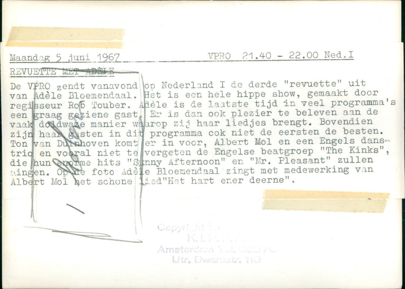 Revuette with Adele. - Vintage Photograph