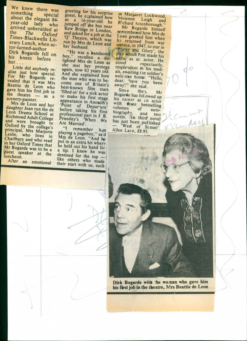 Dirk Bogarde - Vintage Photograph