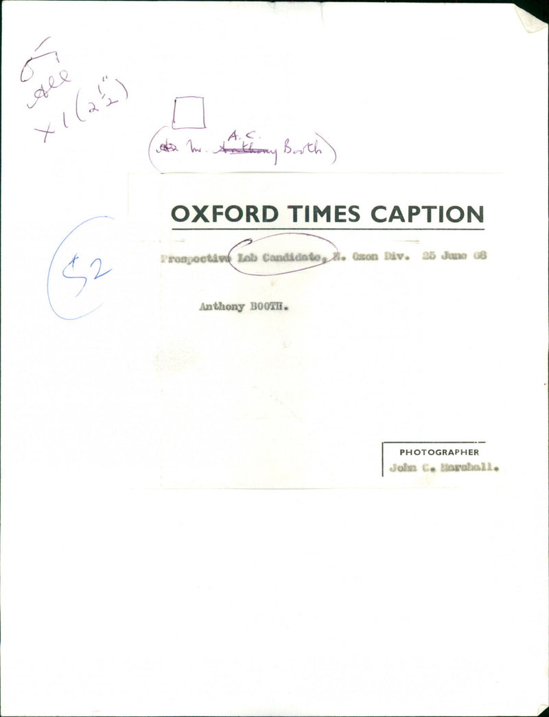 Anthony Booth - Vintage Photograph