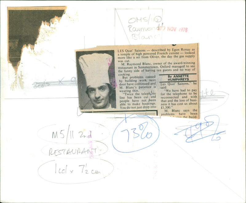 1978 Raymond Blanc - Vintage Photograph