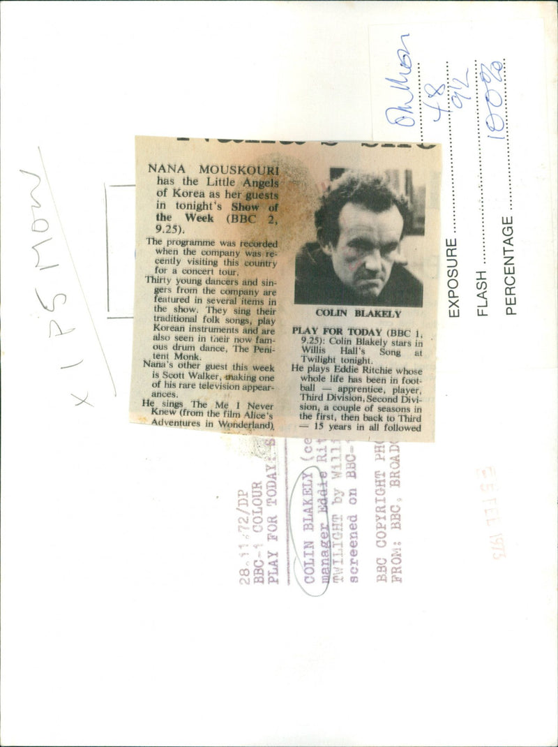 Colin Blakely - Vintage Photograph