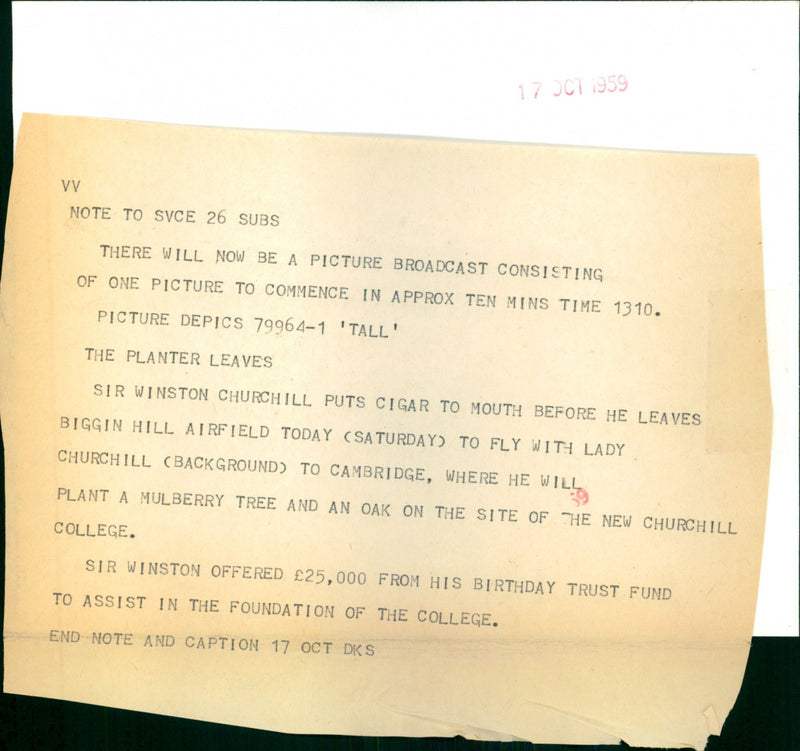 Winston Churchill with wife Clementine - Vintage Photograph