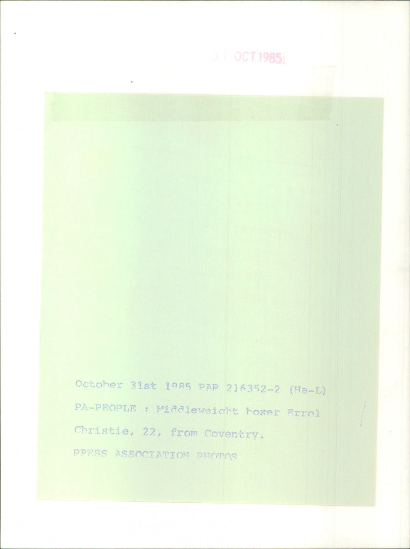 Errol Christie - Vintage Photograph