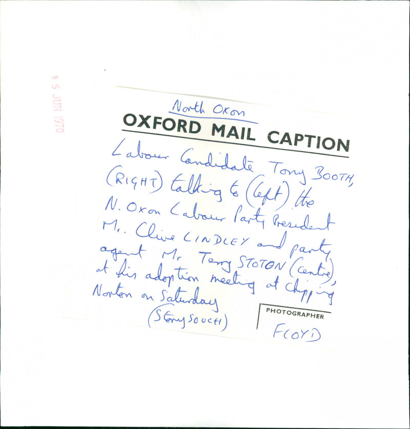 Tony Booth - Vintage Photograph