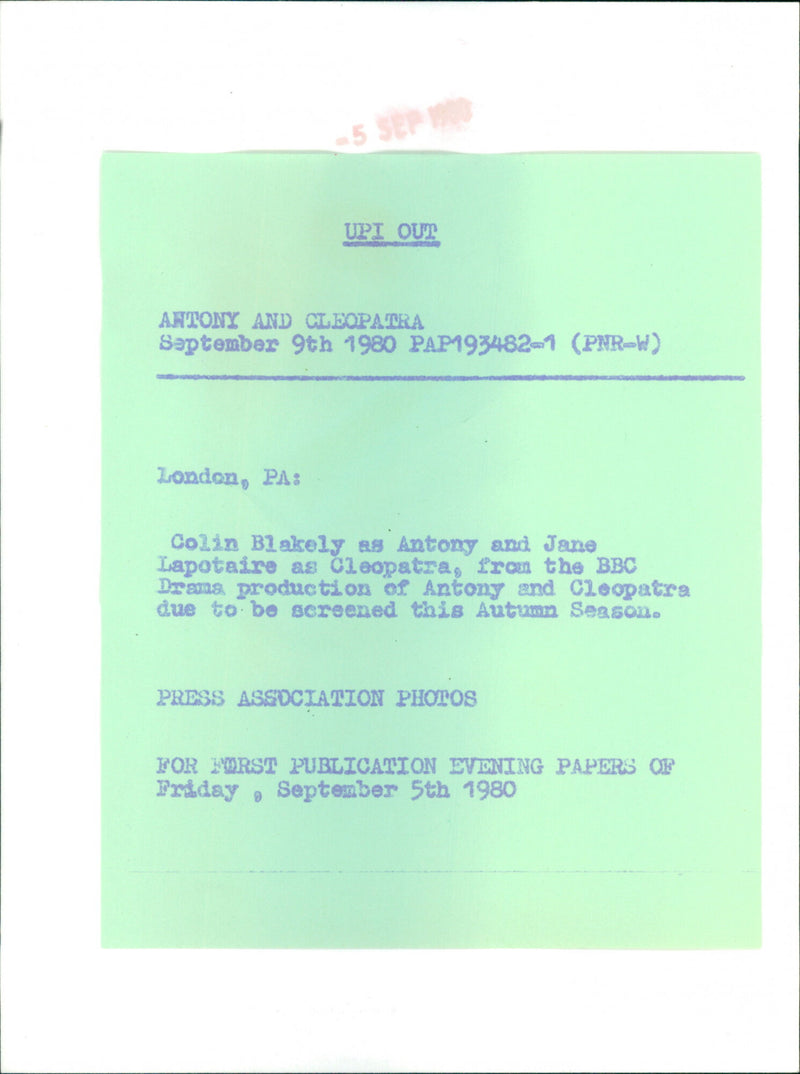 Colin Blakely - Vintage Photograph