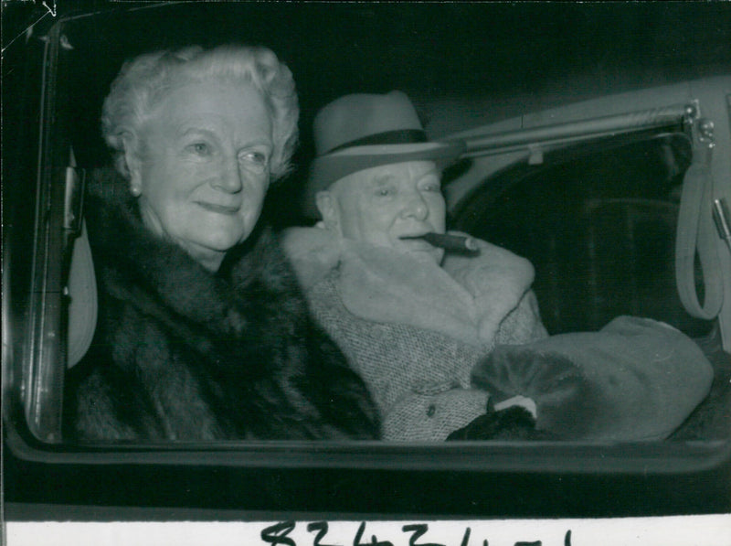 Winston Churchill with wife Clementine - Vintage Photograph