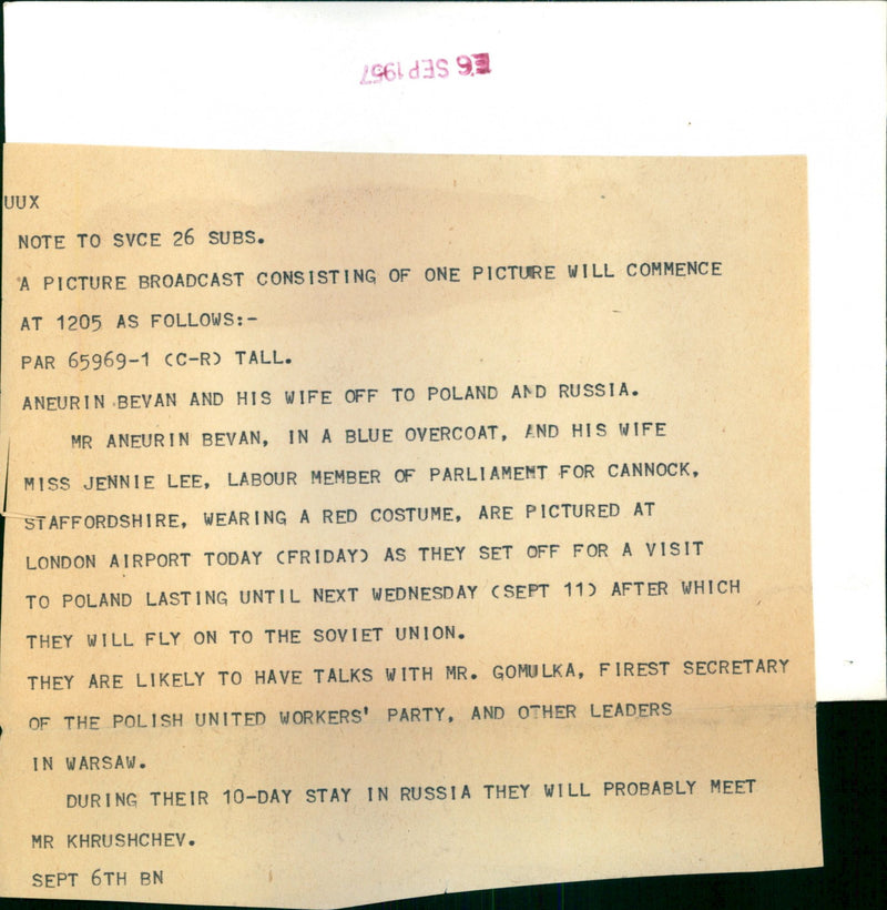 Aneurin Bevan - Vintage Photograph