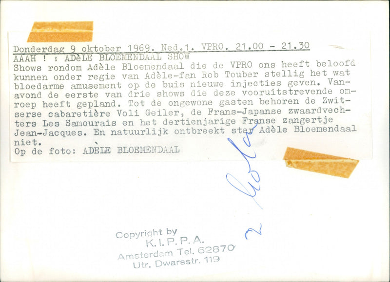 Adèle Bloemendaal - Vintage Photograph