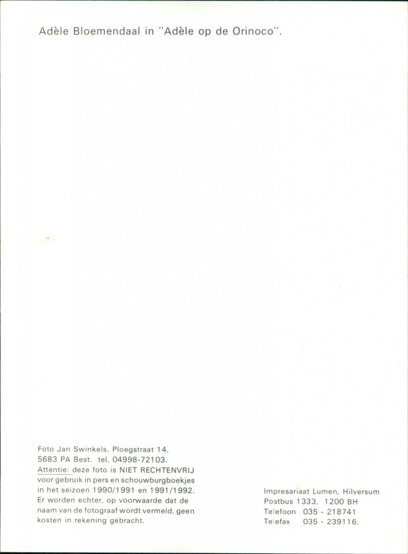 Adèle Bloemendaal - Vintage Photograph