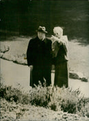 Winston Churchill with wife Clementine - Vintage Photograph