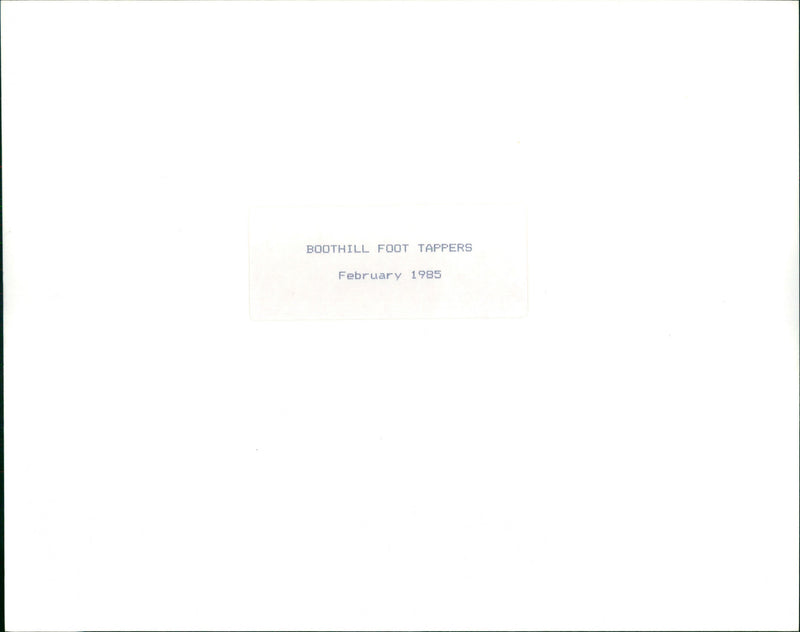 Boothill Foot Tappers - Vintage Photograph