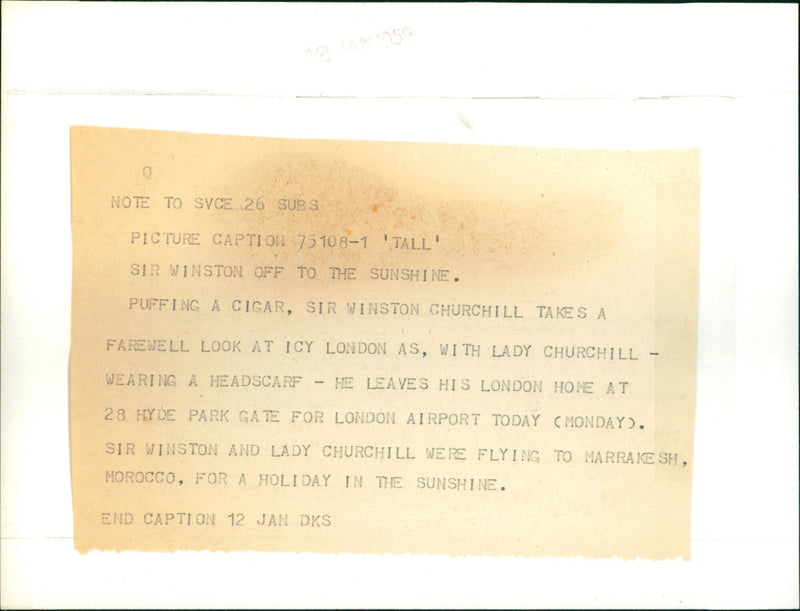 Winston Churchill with wife Clementine - Vintage Photograph