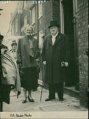 Winston Churchill with wife Clementine - Vintage Photograph