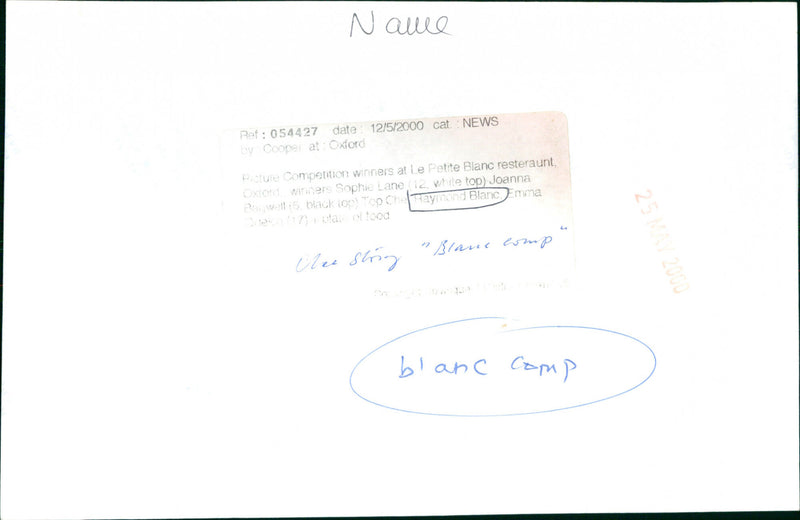 Raymond Blanc - Vintage Photograph