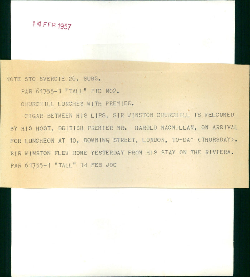 Winston Churchill and Harold Macmillan - Vintage Photograph