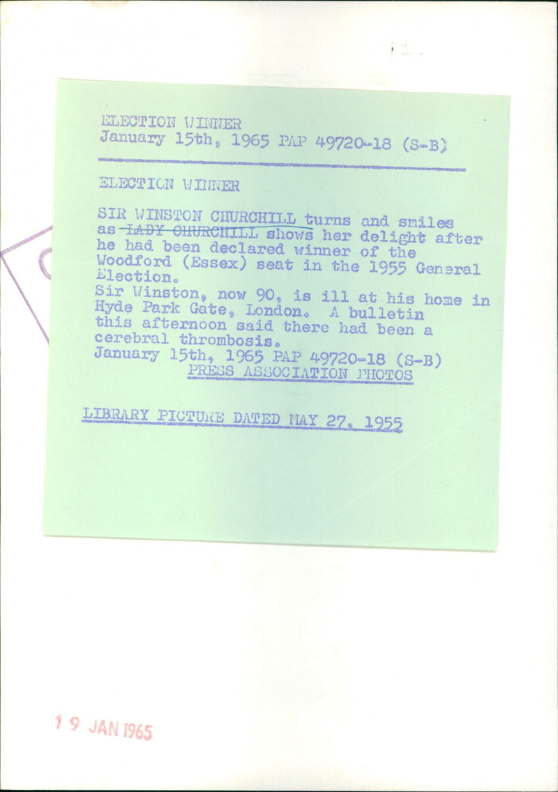 Winston Churchill with wife Clementine - Vintage Photograph