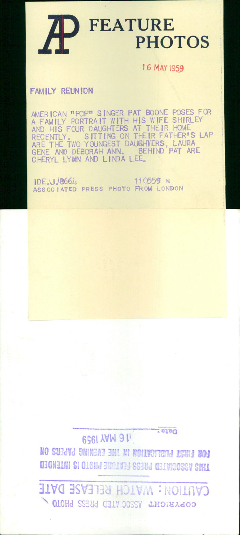 Pat Boone - Vintage Photograph