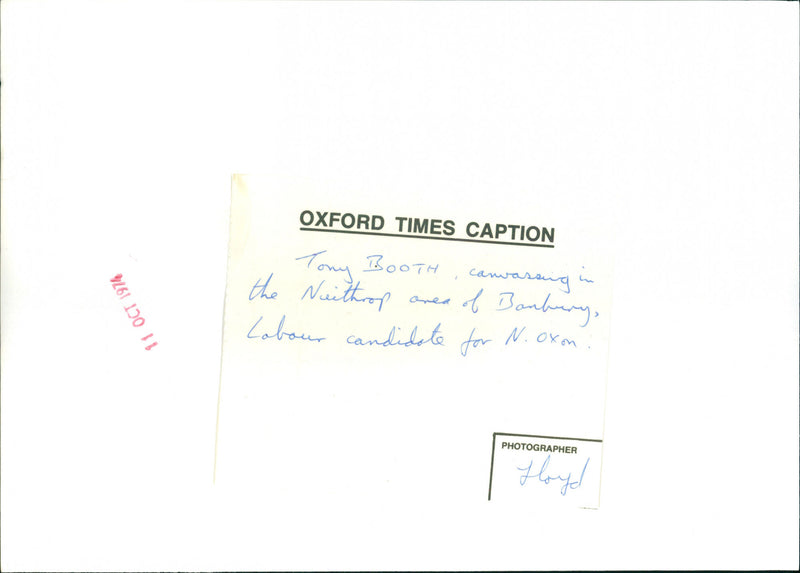 Tony Booth - Vintage Photograph