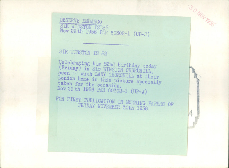 Winston Churchill with wife Clementine - Vintage Photograph