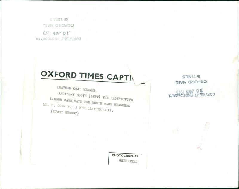 Anthony Booth - Vintage Photograph