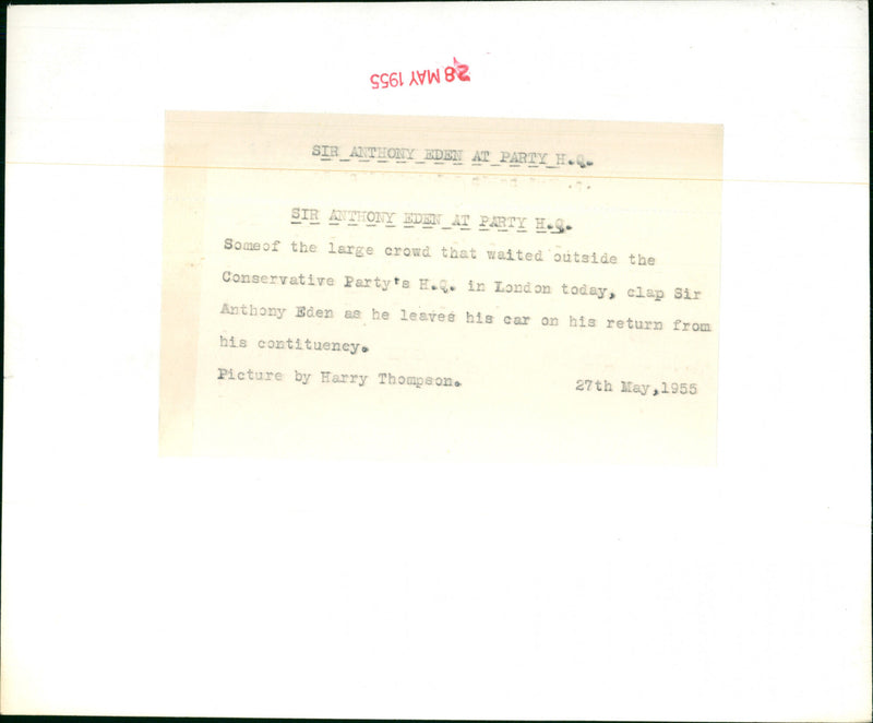 Sir Anthony Eden - Vintage Photograph