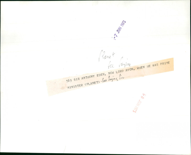 Sir Anthony Eden - Vintage Photograph