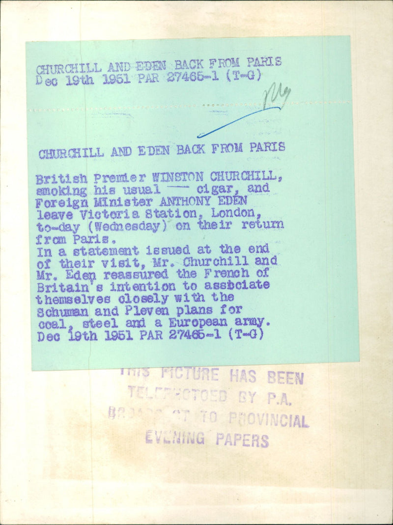 Sir Anthony Eden - Vintage Photograph