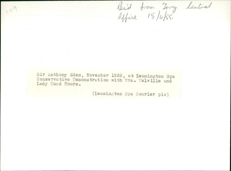 Sir Anthony Eden - Vintage Photograph