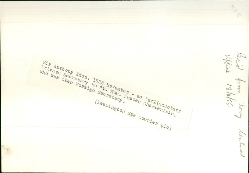 Sir Anthony Eden - Vintage Photograph