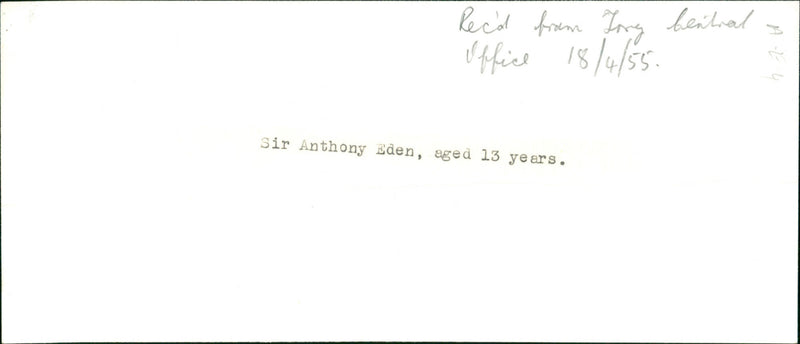 Sir Anthony Eden - Vintage Photograph