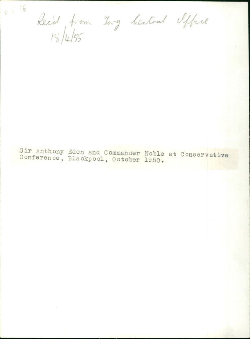 Sir Anthony Eden - Vintage Photograph