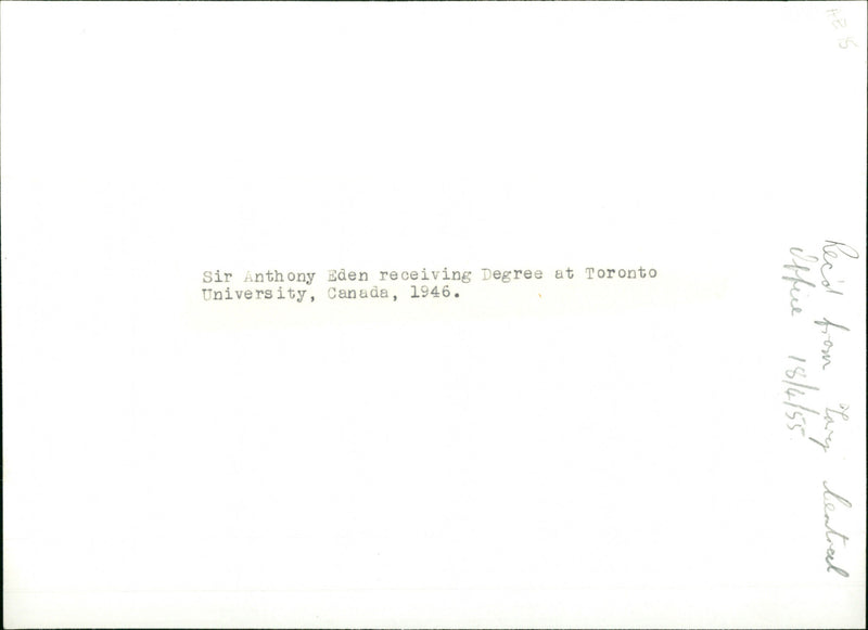 Sir Anthony Eden - Vintage Photograph