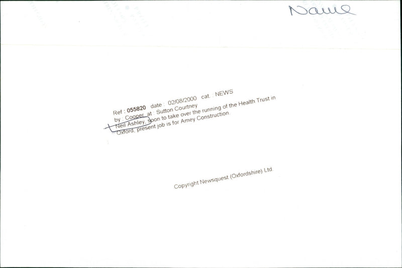 Neil Ashley - Vintage Photograph