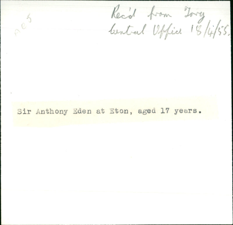 Sir Anthony Eden - Vintage Photograph