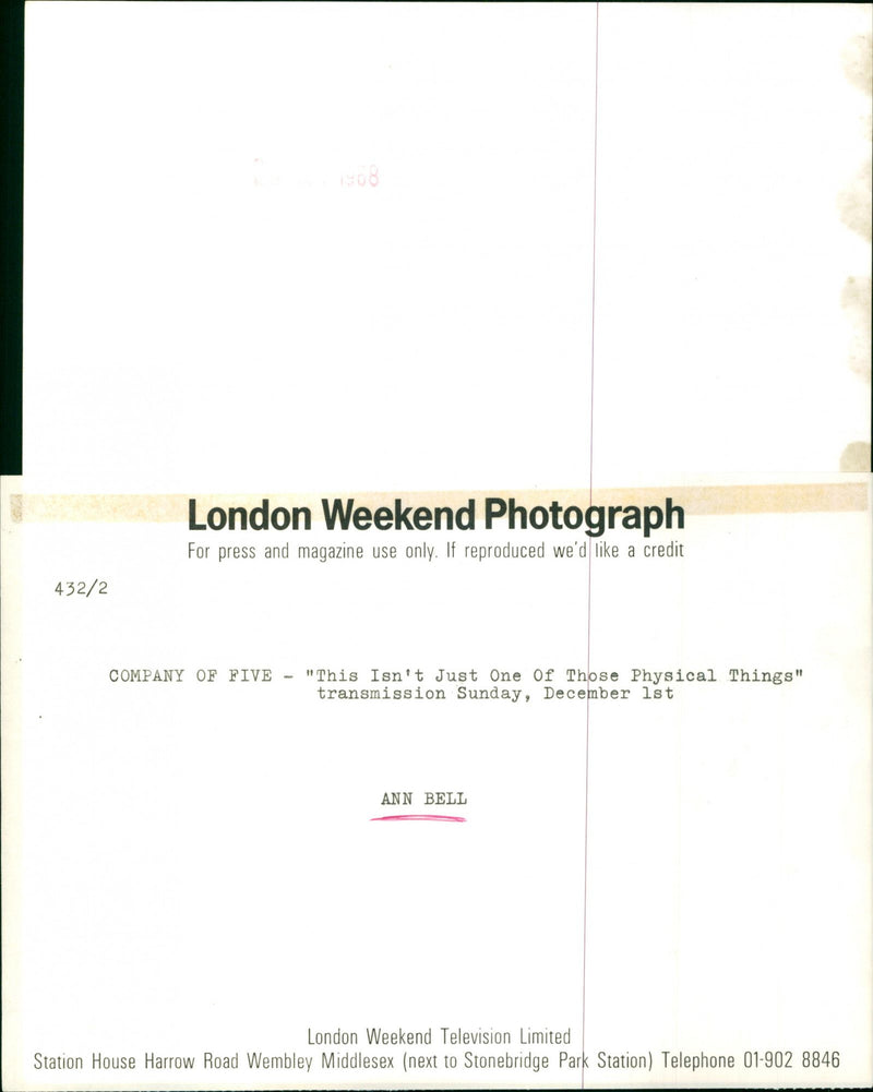 Ann Bell - Vintage Photograph