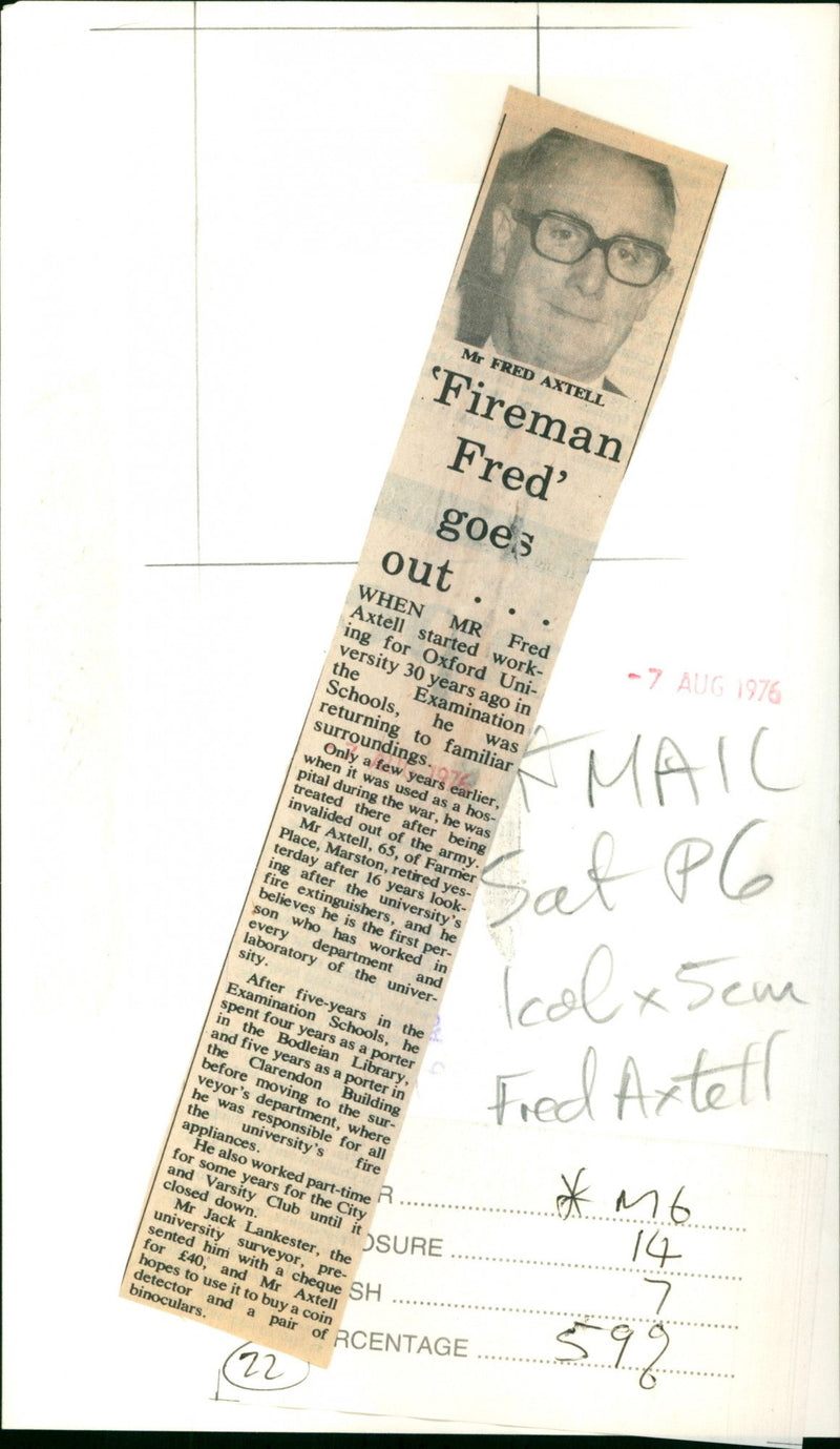 Fred Axtell - Vintage Photograph