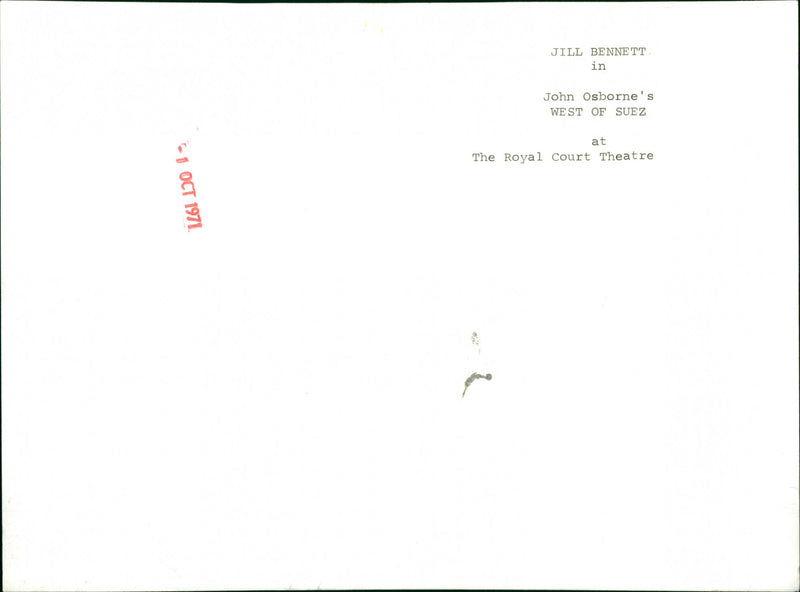 Jill Bennett - Vintage Photograph