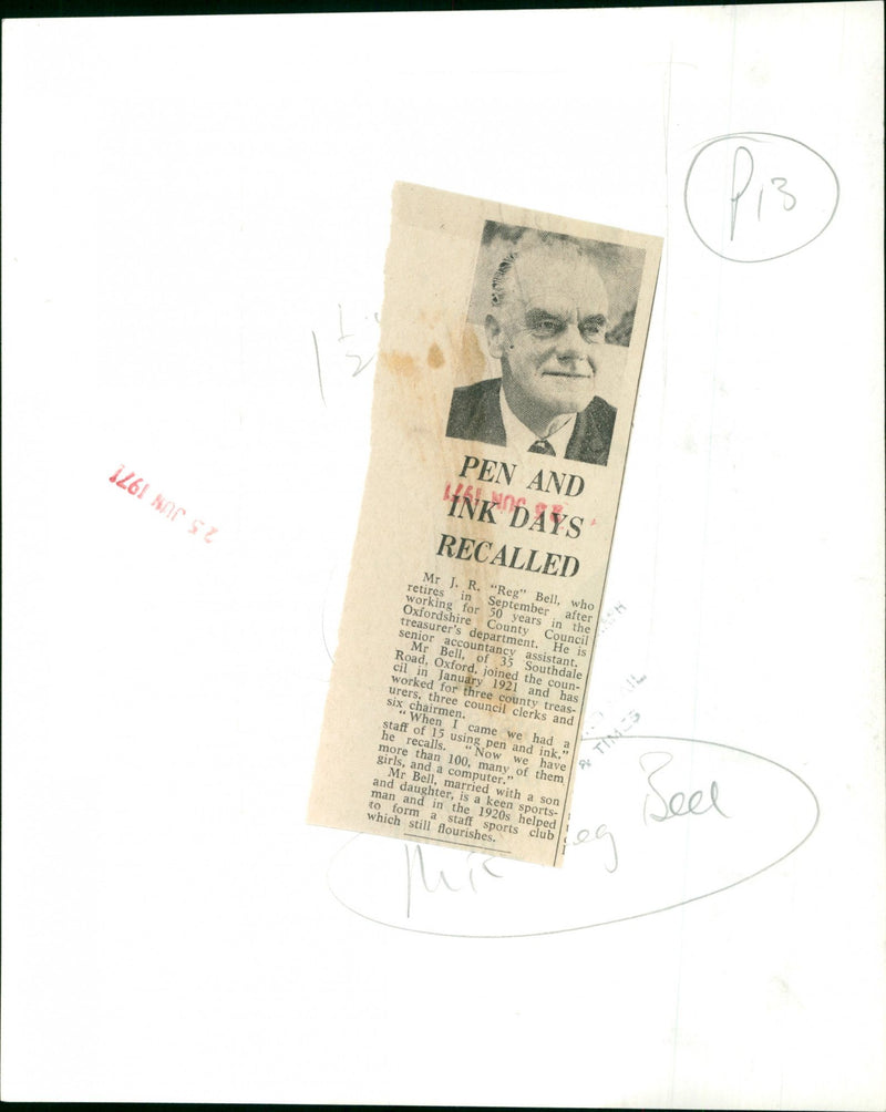 Mr. J.R. "Reg" Bell - Vintage Photograph