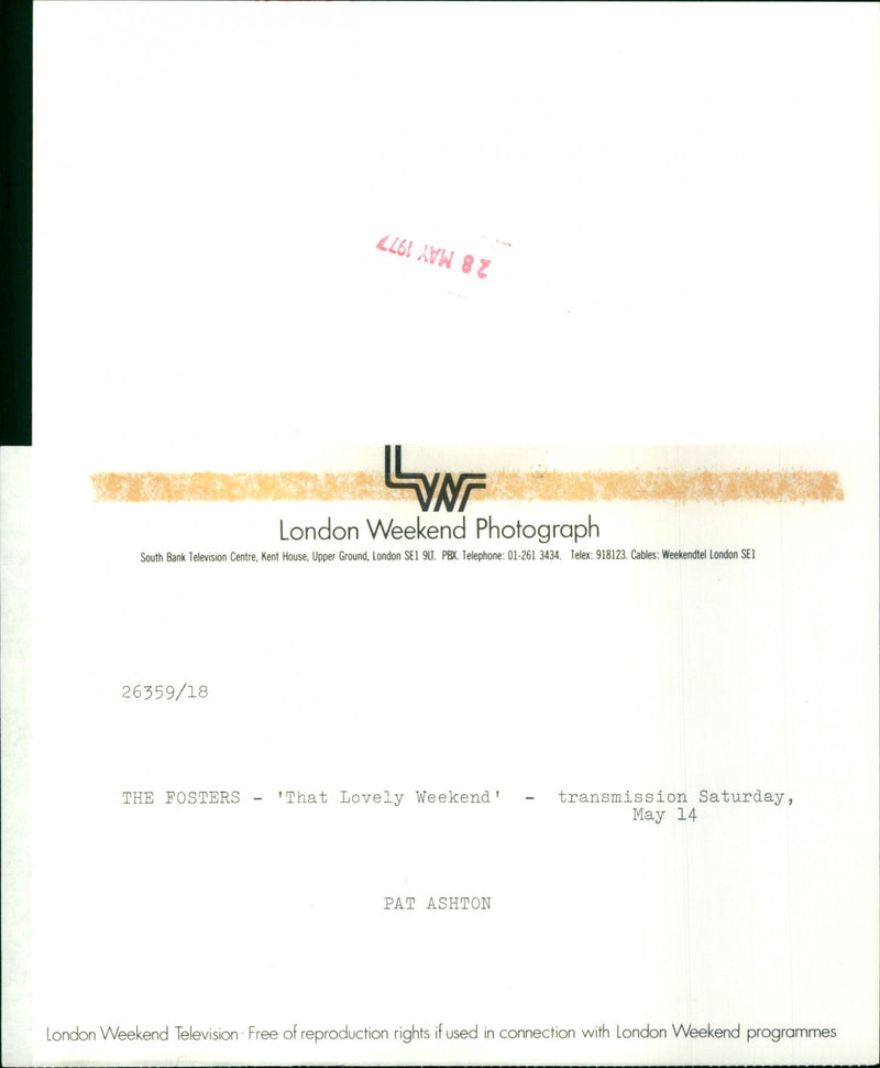 Pat Ashton - Vintage Photograph