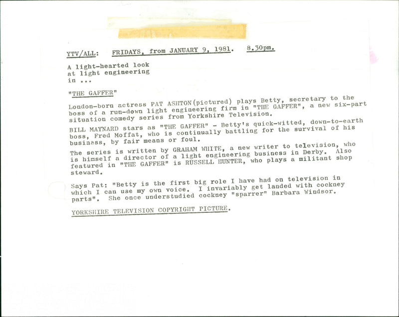 Pat Ashton - Vintage Photograph