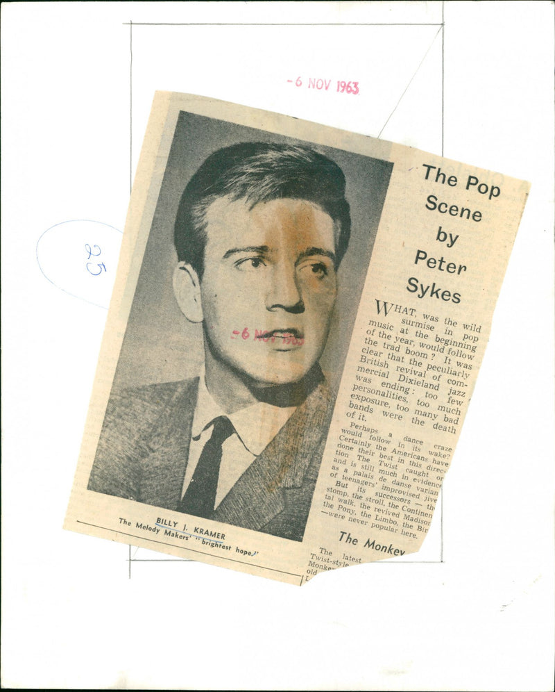 Billy J. Kramer - Vintage Photograph