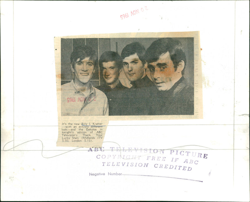 Billy J. Kramer - Vintage Photograph