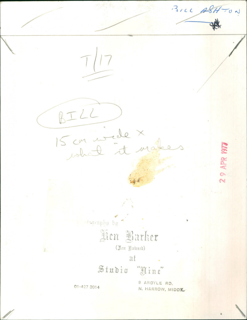 Bill Ashton - Vintage Photograph