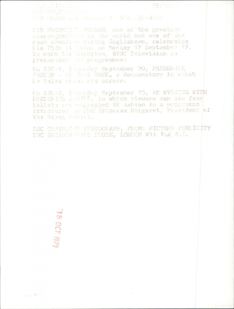 Frederick Ashton - Vintage Photograph