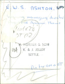 E.W.S. Ashton - Vintage Photograph