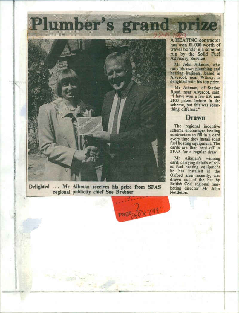 John Aikman and Sue Brabner - Vintage Photograph